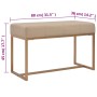 Banco 80 cm terciopelo beige von vidaXL, Bänke für Hallen und Lager - Ref: Foro24-247559, Preis: 91,27 €, Rabatt: %