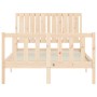 Bed frame with solid wood headboard 120x200 cm by vidaXL, Beds and slatted bases - Ref: Foro24-3192941, Price: 123,87 €, Disc...