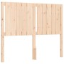 Bed frame with solid wood headboard 120x200 cm by vidaXL, Beds and slatted bases - Ref: Foro24-3192941, Price: 123,87 €, Disc...