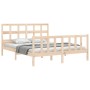 Bed frame with solid wood headboard 160x200 cm by vidaXL, Beds and slatted bases - Ref: Foro24-3193021, Price: 134,73 €, Disc...