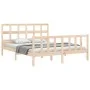 Bettgestell mit Massivholzkopfteil 160x200 cm von vidaXL, Betten und Lattenroste - Ref: Foro24-3193021, Preis: 132,95 €, Raba...