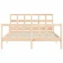 Bettgestell mit Massivholzkopfteil 160x200 cm von vidaXL, Betten und Lattenroste - Ref: Foro24-3193021, Preis: 132,95 €, Raba...
