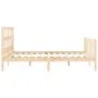 Bettgestell mit Massivholzkopfteil 160x200 cm von vidaXL, Betten und Lattenroste - Ref: Foro24-3193021, Preis: 132,95 €, Raba...