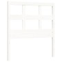 Weißer Massivholzbettrahmen mit Kopfteil 90x200 cm von vidaXL, Betten und Lattenroste - Ref: Foro24-3192997, Preis: 97,95 €, ...