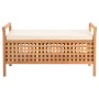 Solid Walnut Wood Storage Bench 93x49x49 cm by vidaXL, Benches for halls and storage - Ref: Foro24-247608, Price: 110,04 €, D...