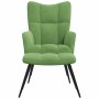 Sillón de relax con taburete terciopelo verde claro