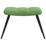 Sillón de relax con taburete terciopelo verde claro