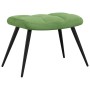 Sillón de relax con taburete terciopelo verde claro