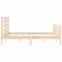 Estructura de cama de matrimonio con cabecero madera maciza de vidaXL, Camas y somieres - Ref: Foro24-3192886, Precio: 150,15...