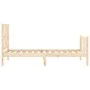 Bed frame with solid wood headboard by vidaXL, Beds and slatted bases - Ref: Foro24-3192456, Price: 90,46 €, Discount: %