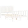 Weißer Massivholzbettrahmen mit Kopfteil 120x200 cm von vidaXL, Betten und Lattenroste - Ref: Foro24-3192942, Preis: 135,62 €...