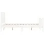 White solid wood bed frame with headboard 120x200 cm by vidaXL, Beds and slatted bases - Ref: Foro24-3192942, Price: 132,08 €...