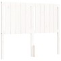 White solid wood bed frame with headboard 120x200 cm by vidaXL, Beds and slatted bases - Ref: Foro24-3192942, Price: 135,62 €...