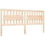 Bed frame with solid wood headboard 200x200 cm by vidaXL, Beds and slatted bases - Ref: Foro24-3192446, Price: 164,73 €, Disc...