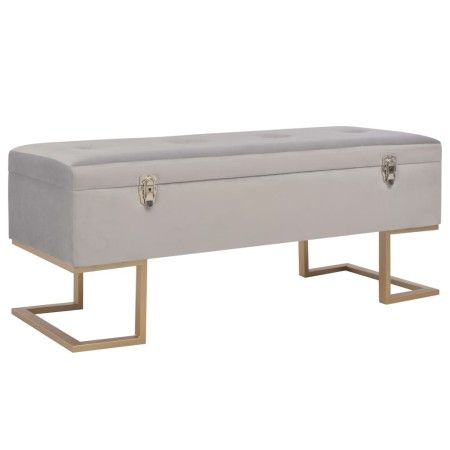 Banco con compartimento 105 cm gris de terciopelo von vidaXL, Bänke für Hallen und Lager - Ref: Foro24-247573, Preis: 125,77 ...