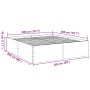 Estructura de cama madera de ingeniería blanca 200x200 cm
