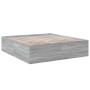 Estructura de cama madera de ingeniería gris Sonoma 200x200 cm