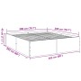 Estructura de cama madera de ingeniería gris Sonoma 200x200 cm