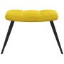 Sillón de relax con taburete terciopelo amarillo mostaza