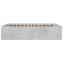 Estructura de cama madera de ingeniería gris hormigón 160x200cm