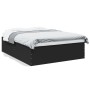 Estructura de cama madera de ingeniería negra 150x200 cm