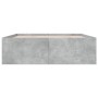 Estructura de cama madera de ingeniería gris hormigón 150x200cm