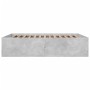 Estructura de cama madera de ingeniería gris hormigón 150x200cm