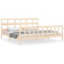 Estructura de cama con cabecero madera maciza 200x200 cm de vidaXL, Camas y somieres - Ref: Foro24-3193031, Precio: 145,60 €,...