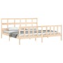 Estructura de cama con cabecero madera maciza 200x200 cm de vidaXL, Camas y somieres - Ref: Foro24-3193031, Precio: 145,60 €,...