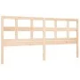 Bed frame with solid wood headboard 200x200 cm by vidaXL, Beds and slatted bases - Ref: Foro24-3193031, Price: 144,00 €, Disc...