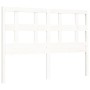 Weißer Massivholzbettrahmen mit Kopfteil 120x200 cm von vidaXL, Betten und Lattenroste - Ref: Foro24-3193007, Preis: 129,14 €...