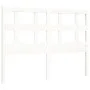 White solid wood bed frame with headboard 120x200 cm by vidaXL, Beds and slatted bases - Ref: Foro24-3193007, Price: 125,77 €...