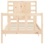 Bed frame with solid wood headboard by vidaXL, Beds and slatted bases - Ref: Foro24-3192781, Price: 105,92 €, Discount: %