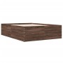 Estructura de cama madera de ingeniería marrón roble 140x200 cm