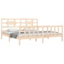 Estructura de cama con cabecero madera maciza 200x200 cm de vidaXL, Camas y somieres - Ref: Foro24-3192576, Precio: 147,12 €,...