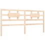 Bed frame with solid wood headboard 200x200 cm by vidaXL, Beds and slatted bases - Ref: Foro24-3192576, Price: 147,12 €, Disc...