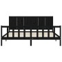 Estructura de cama con cabecero madera maciza negro 200x200 cm de vidaXL, Camas y somieres - Ref: Foro24-3192645, Precio: 228...