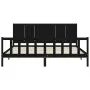 Estructura de cama con cabecero madera maciza negro 200x200 cm de vidaXL, Camas y somieres - Ref: Foro24-3192645, Precio: 225...