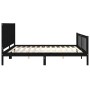 Estructura de cama con cabecero madera maciza negro 200x200 cm de vidaXL, Camas y somieres - Ref: Foro24-3192645, Precio: 228...