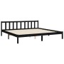 Estructura de cama con cabecero madera maciza negro 200x200 cm de vidaXL, Camas y somieres - Ref: Foro24-3192645, Precio: 228...