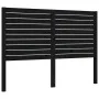 Bed frame with black solid wood headboard 140x190 cm by vidaXL, Beds and slatted bases - Ref: Foro24-3193190, Price: 200,56 €...