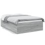 Estructura de cama madera de ingeniería gris Sonoma 120x200 cm