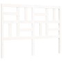 Double bed frame with white solid wood headboard by vidaXL, Beds and slatted bases - Ref: Foro24-3193047, Price: 130,27 €, Di...