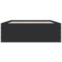Estructura de cama madera de ingeniería negra 135x190 cm