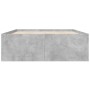 Estructura de cama madera de ingeniería gris hormigón 135x190cm