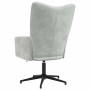 Sillón de relax de terciopelo gris claro