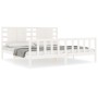 Estructura de cama con cabecero madera maciza blanco 200x200cm de vidaXL, Camas y somieres - Ref: Foro24-3192837, Precio: 172...