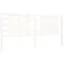 White solid wood bed frame with headboard 200x200cm by vidaXL, Beds and slatted bases - Ref: Foro24-3192837, Price: 169,65 €,...
