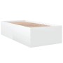 Estructura de cama madera de ingeniería blanca 100x200 cm