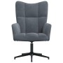 Sillón de relax de terciopelo gris oscuro